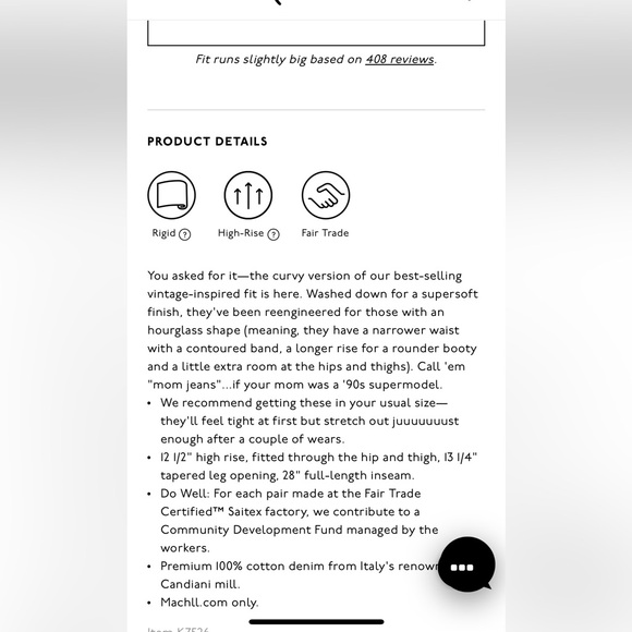 NWOT Madewell The Curvy Perfect Vintage Jean - Picture 4 of 7